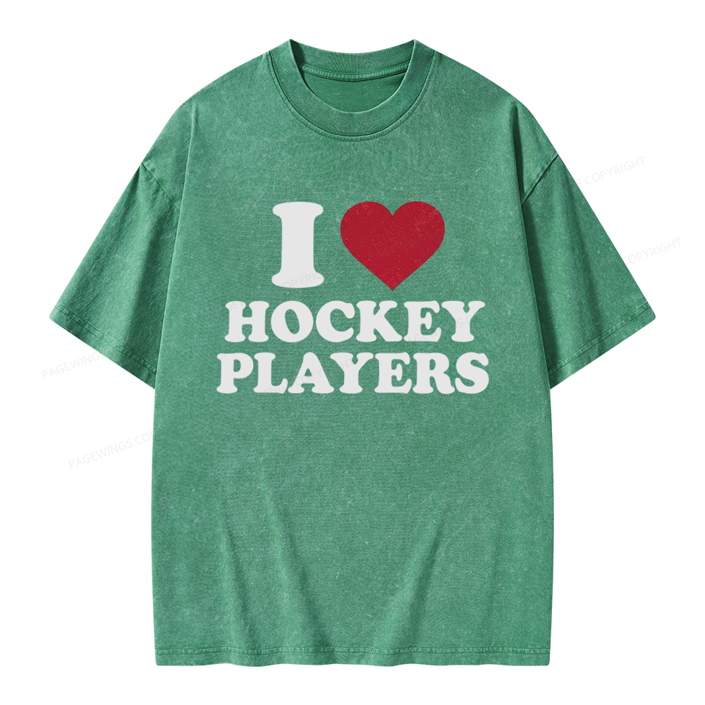 Pagewings Hockey Romance Unisex Washed T-shirt