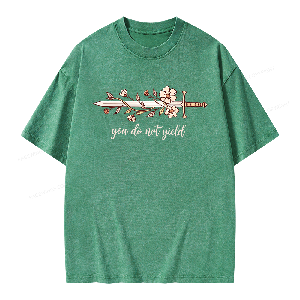 Pagewings You Do Not Yield Unisex Washed T-shirt