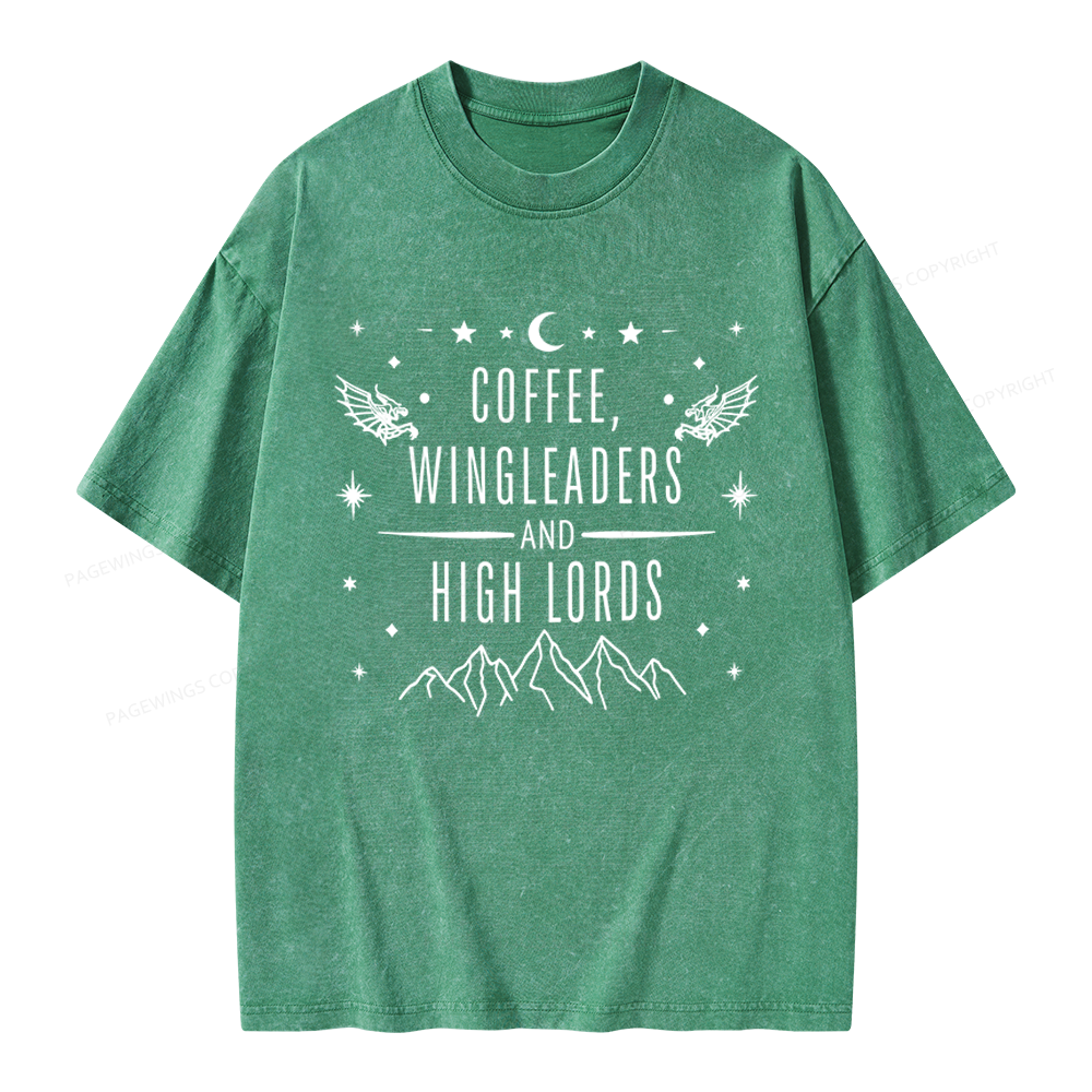 Pagewings Fantasy Bookish Unisex Washed T-shirt