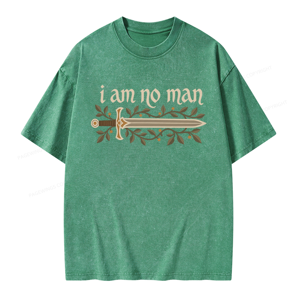 Pagewings I Am No Man Unisex Washed T-shirt