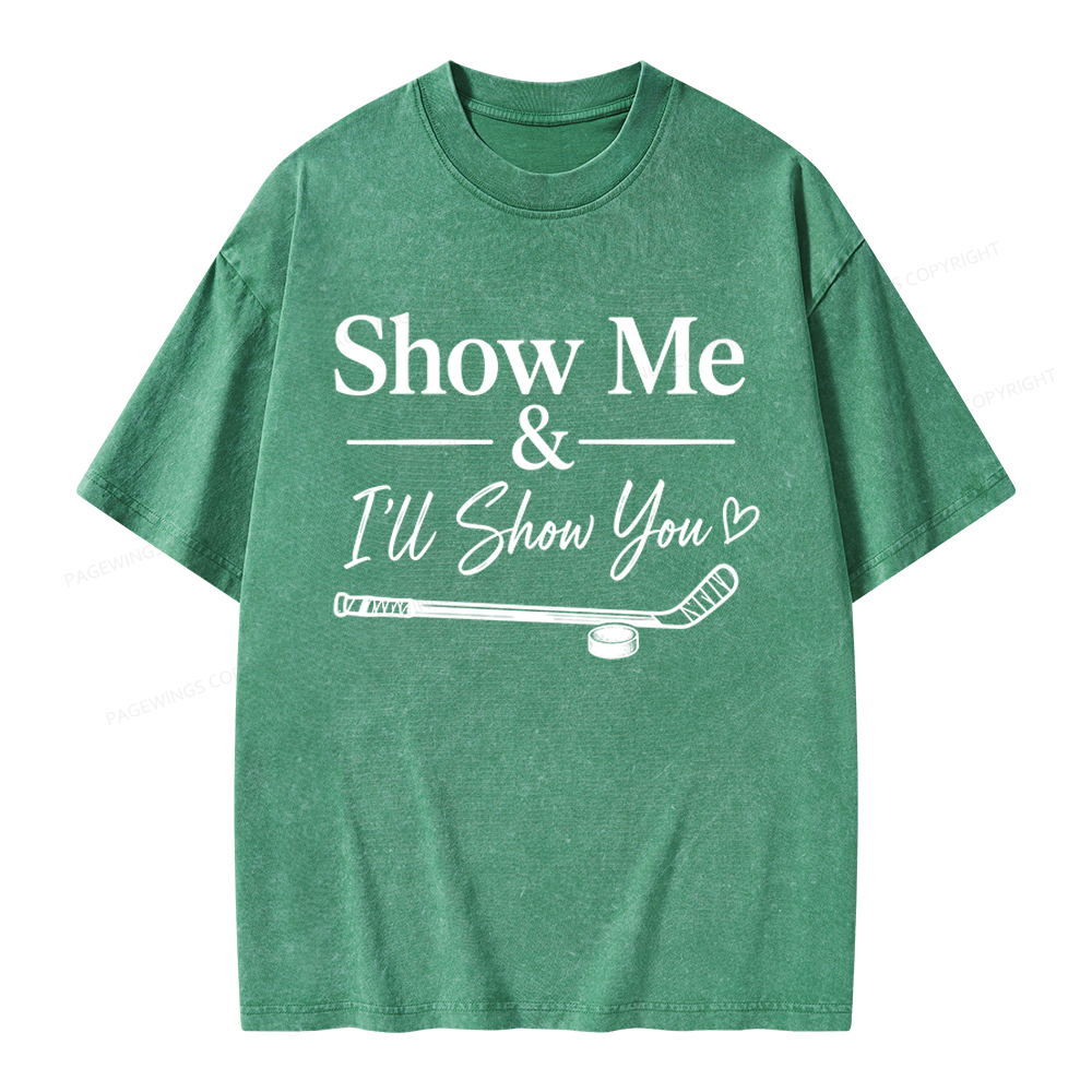 Pagewings Show Me And I'll Show You Unisex Washed T-shirt