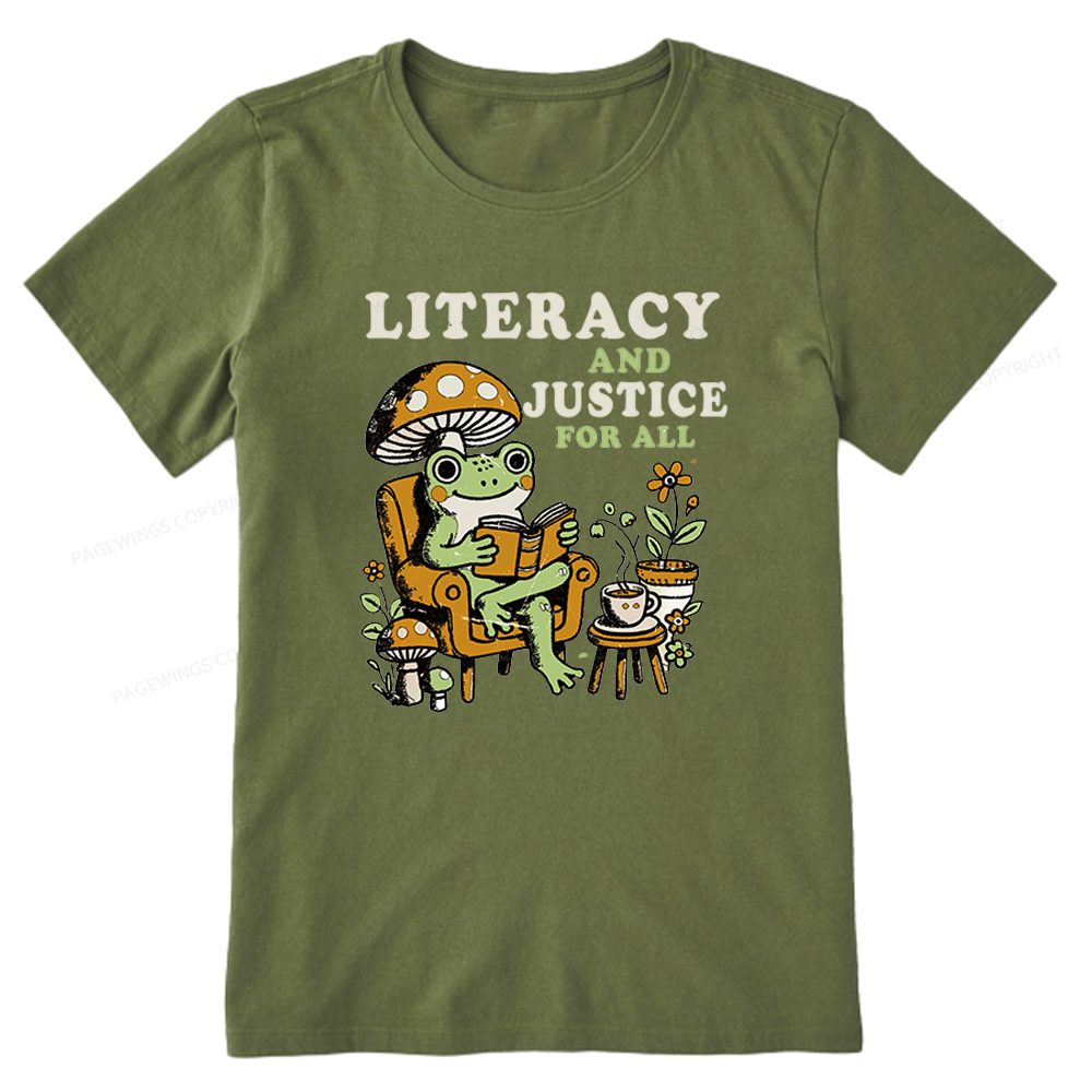 Pagewings Literacy And Justice For All Unisex Classic T-shirt