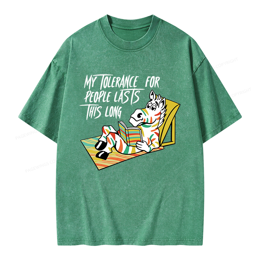 Pagewings Funny Zebra Unisex Washed T-shirt