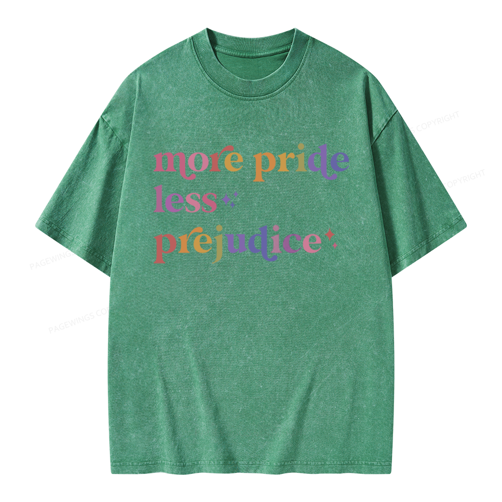 Pagewings More Pride Less Prejudice Unisex Washed T-shirt