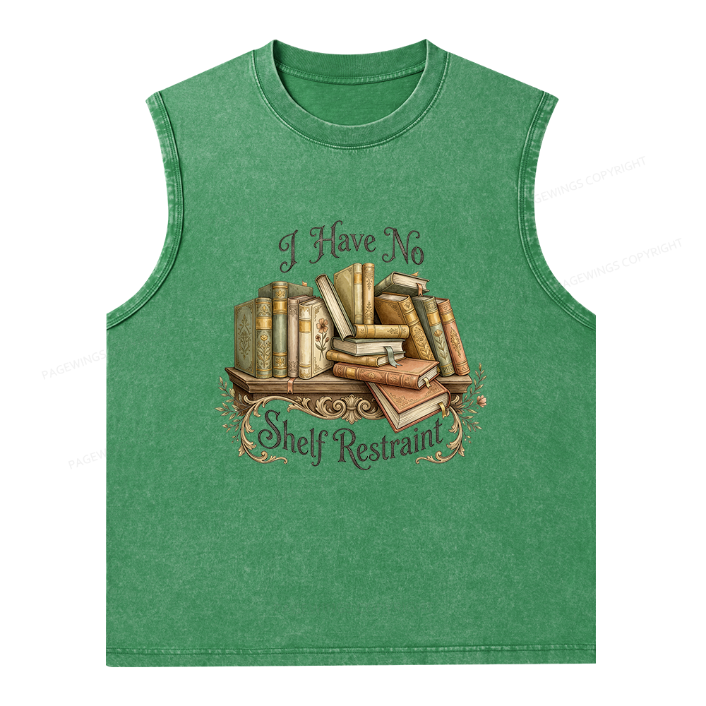Pagewings I Have No Shelf Restraint Unisex Washed Tank Top