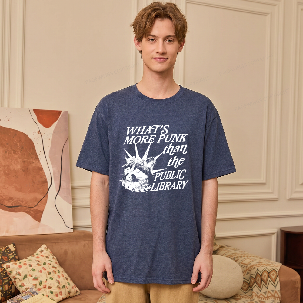 Pagewings Soft What's More Punk Than The Public Library Unisex Heather T-Shirt