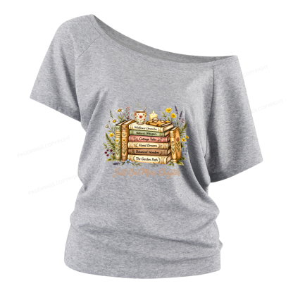 Pagewings Just One More Chapter Women Off Shoulder T-shirts