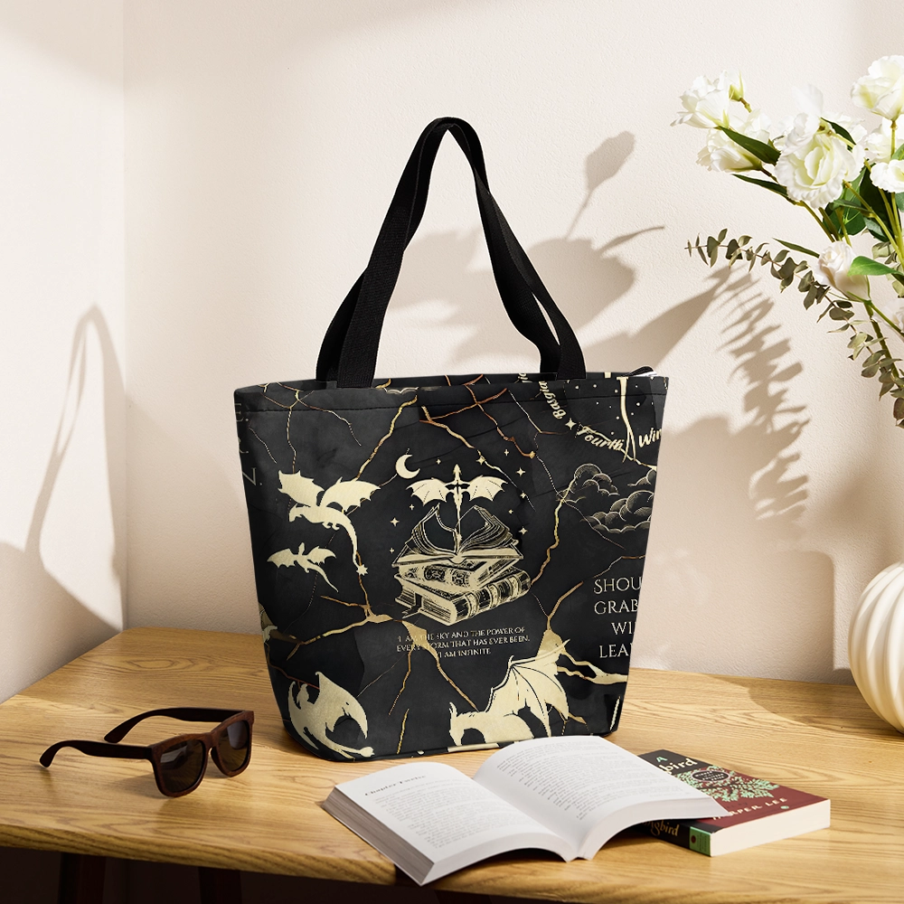Pagewings Should I Grab The Wing Leader Large Zippered Tote Bag