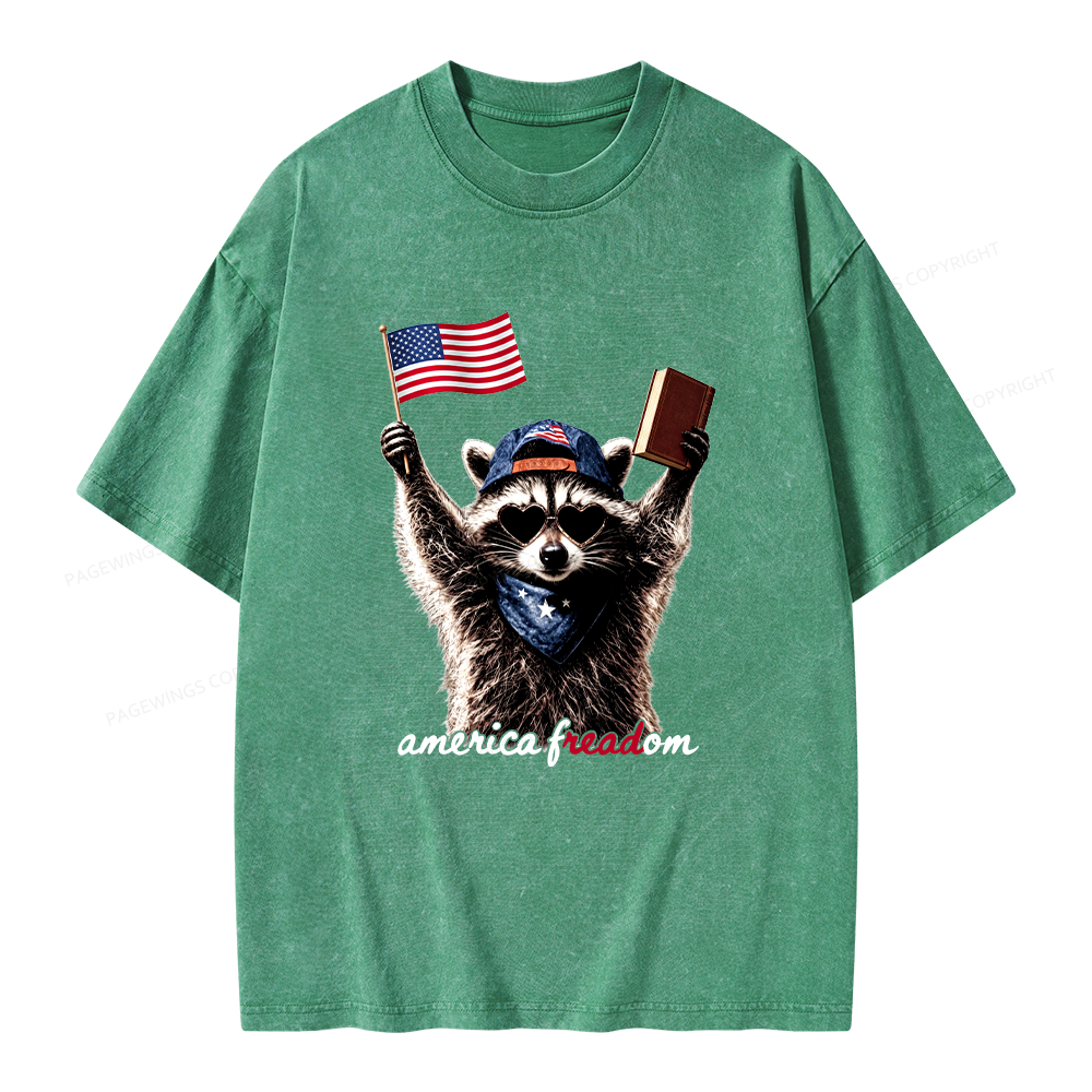 Pagewings Freadom Unisex Washed T-shirt