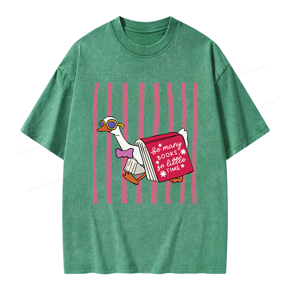 Pagewings So Many Books Unisex Washed T-shirt