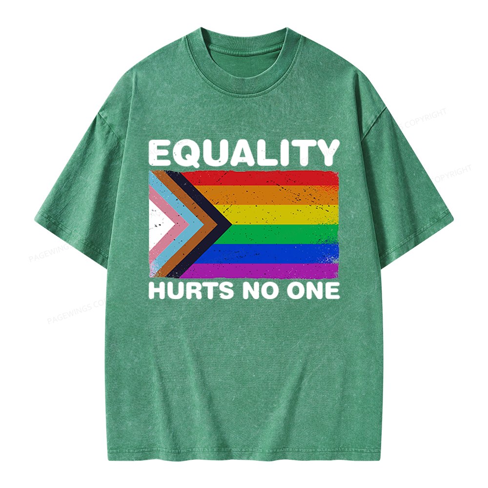 Pagewings Equality Hurts No One Unisex Washed T-shirt