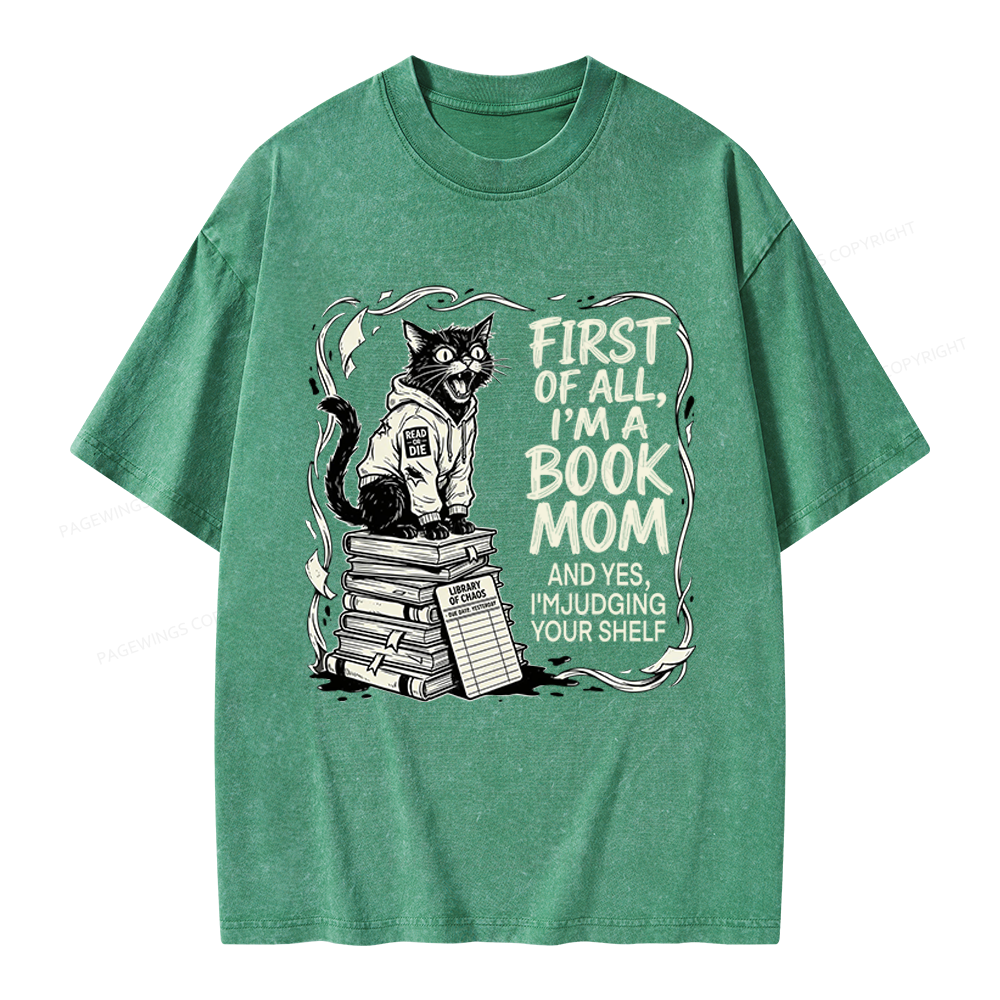 Pagewings I'm A Book Mom Unisex Washed T-shirt