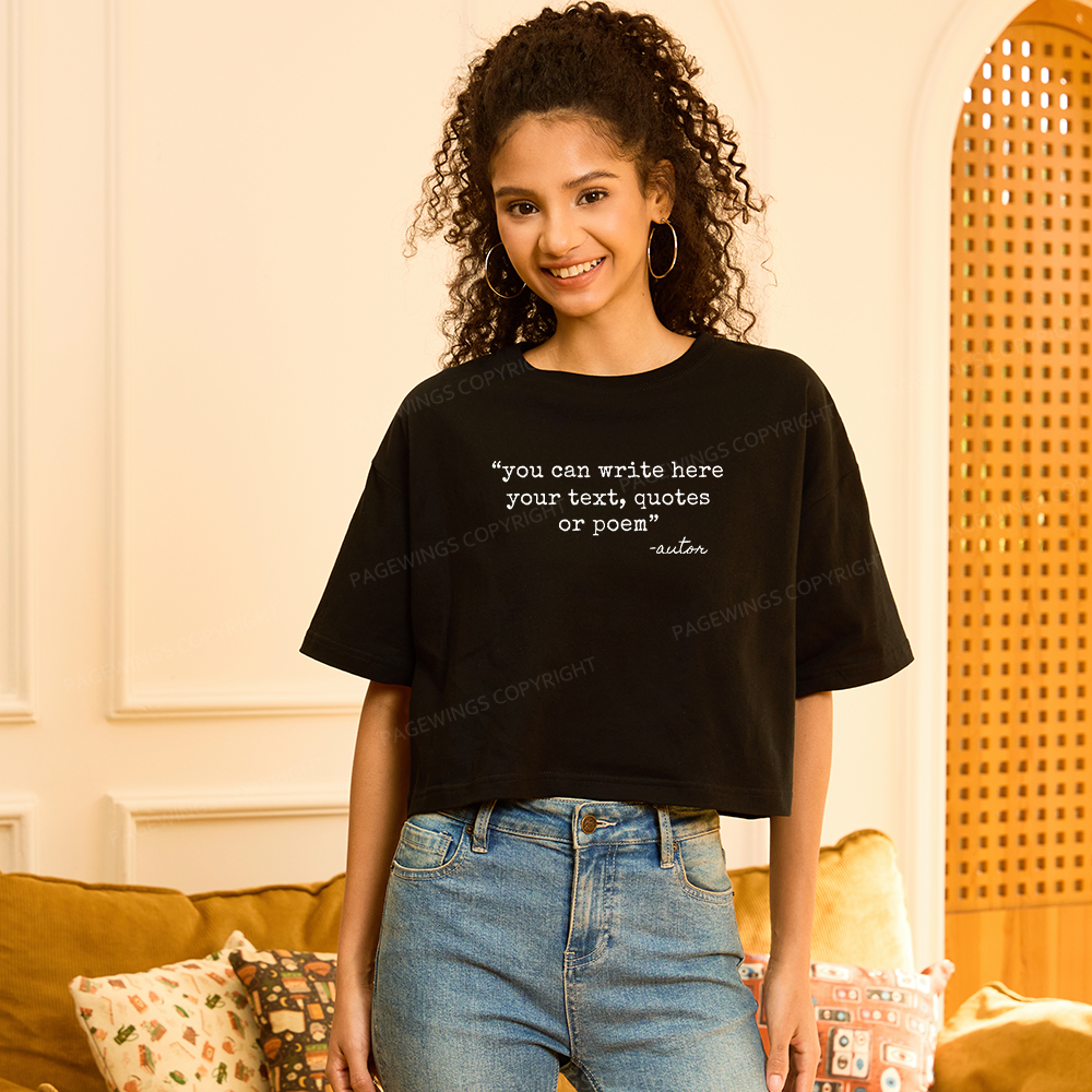 Pagewings Personalized Quote Women Crop Tops