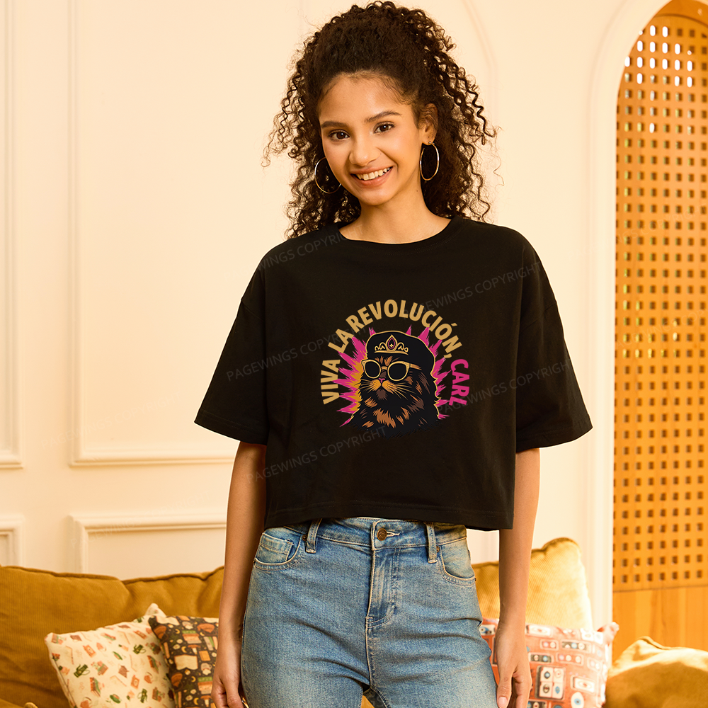 Pagewings Sci-Fi Novel Lover Women Crop Tops