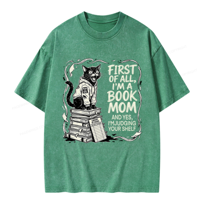 Pagewings I'm A Book Mom Unisex Washed T-shirt