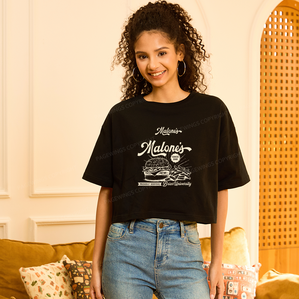 Pagewings Hockey Romance Women Crop Tops