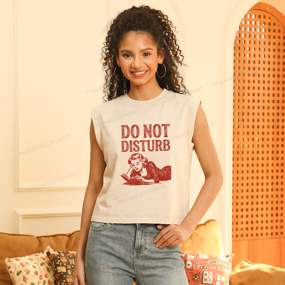 Pagewings Do Not Disturb Women's Washed Tank Top