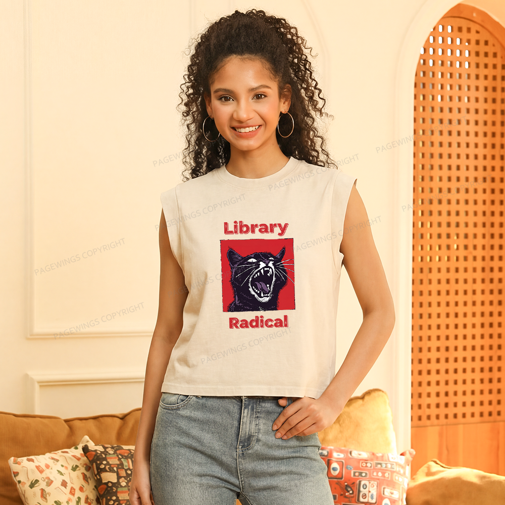 Pagewings Library Radical Women's Washed Tank Top