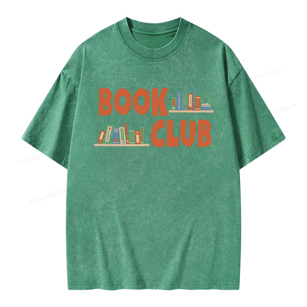 Pagewings Book Club Unisex Washed T-shirt