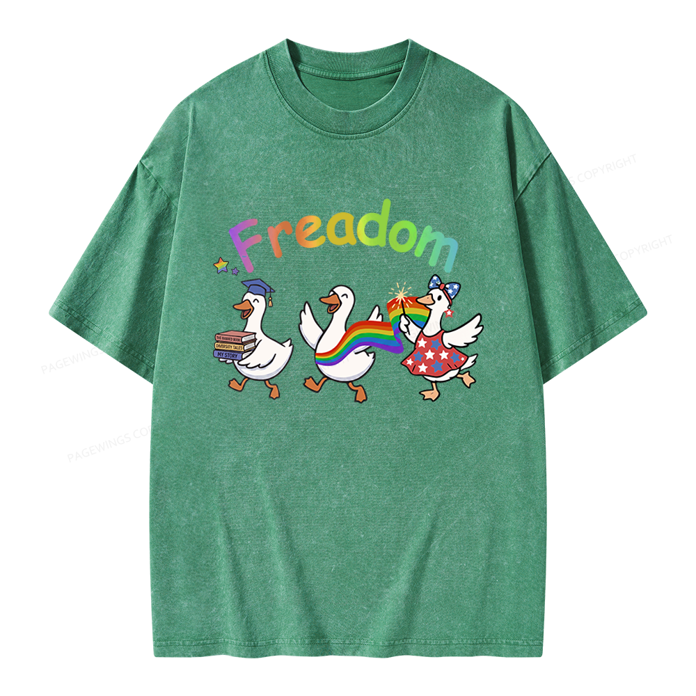 Pagewings Freadom Unisex Washed T-shirt