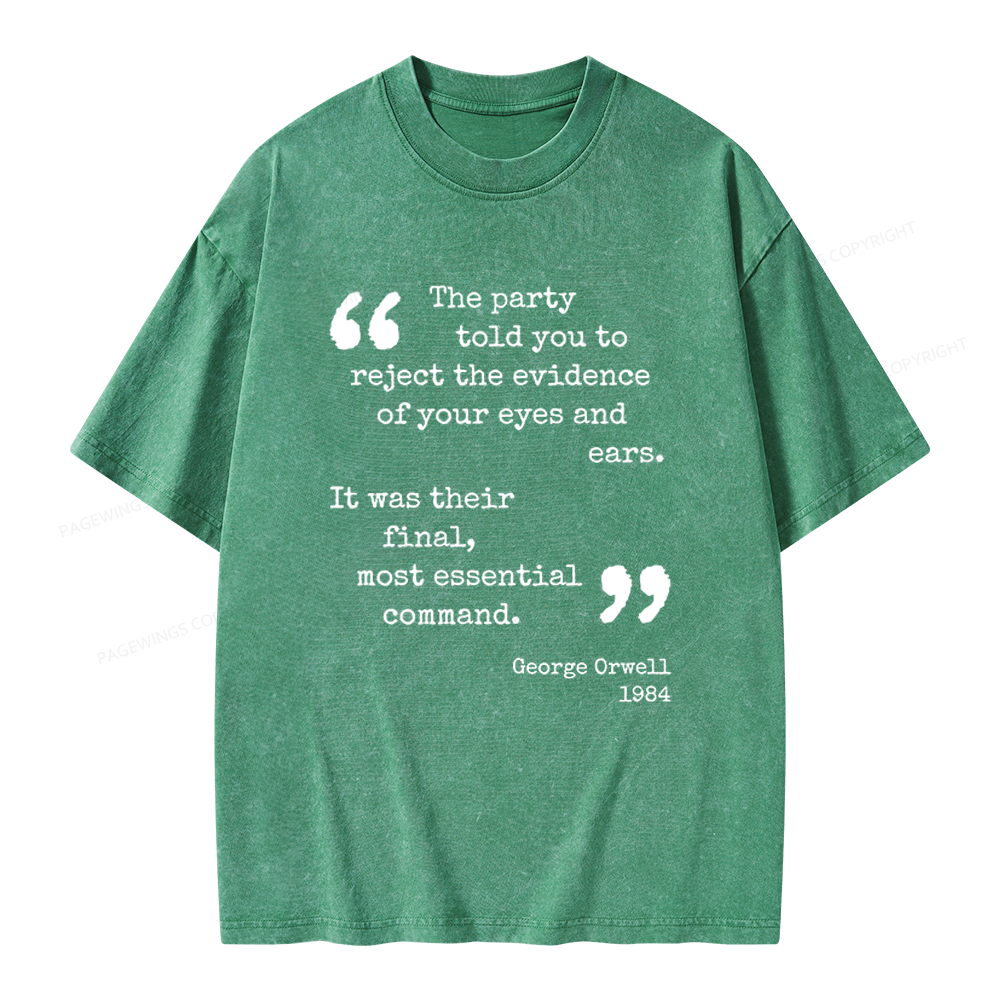 Pagewings It Was Their Final Most Essential Command Unisex Washed T-shirt