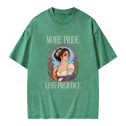 Pagewings More Pride Less Prejudice Unisex Washed T-shirt