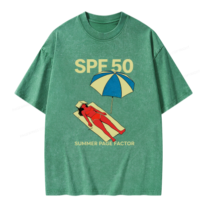 Pagewings Summer Page Factor Unisex Washed T-shirt