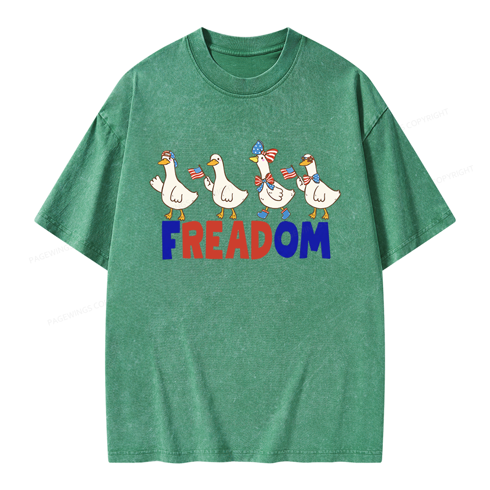 Pagewings Freadom Unisex Washed T-shirt