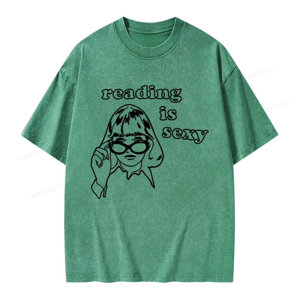 Pagewings Reading Is Sexy Unisex Washed T-shirt