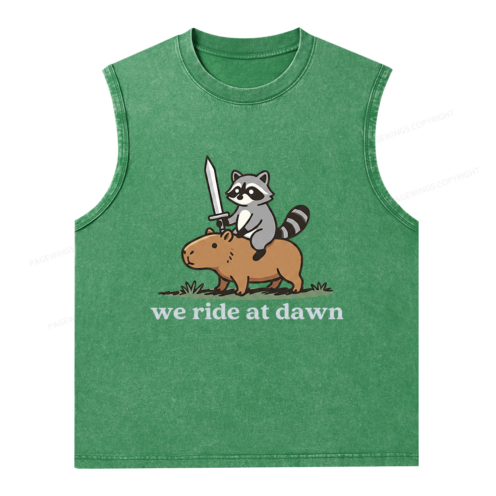 Pagewings We Read At Dawn Unisex Washed Tank Top