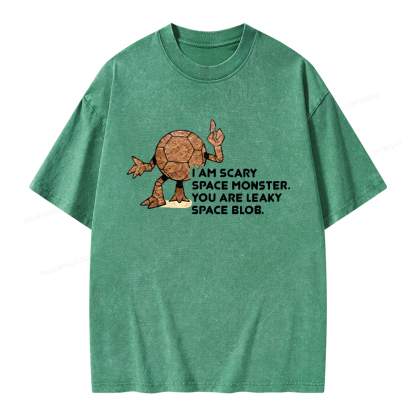 Pagewings I Am Scary Space Monster Unisex Washed T-shirt
