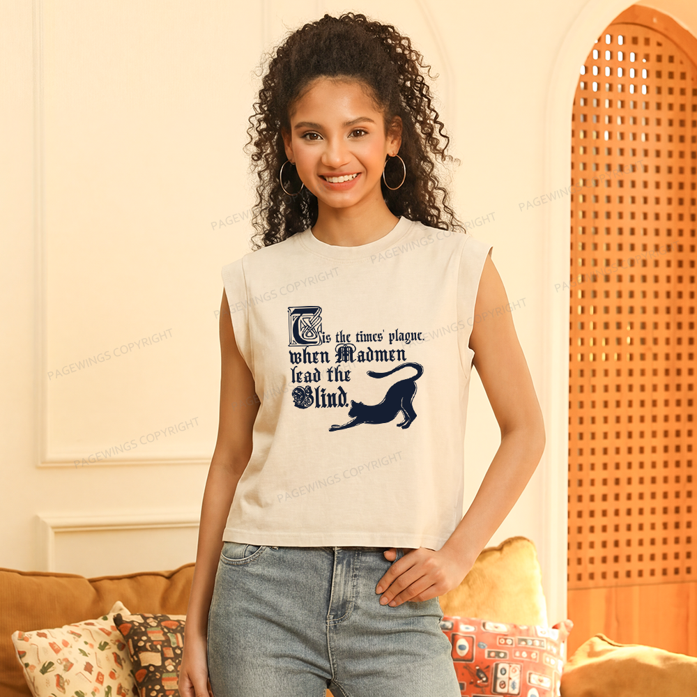Pagewings When Madmen Lead The Blind Women's Washed Tank Top