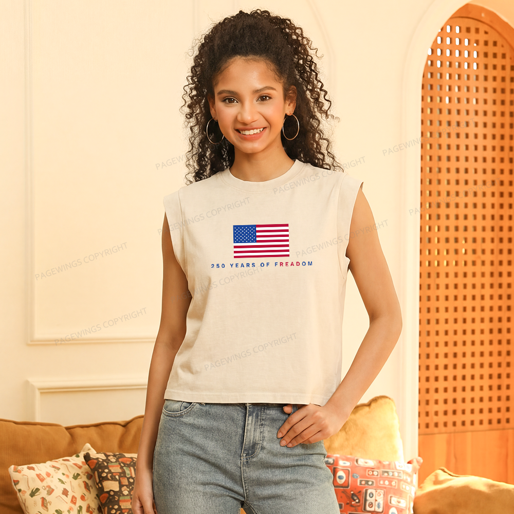 Pagewings 250 Years of Freedom Women's Washed Tank Top