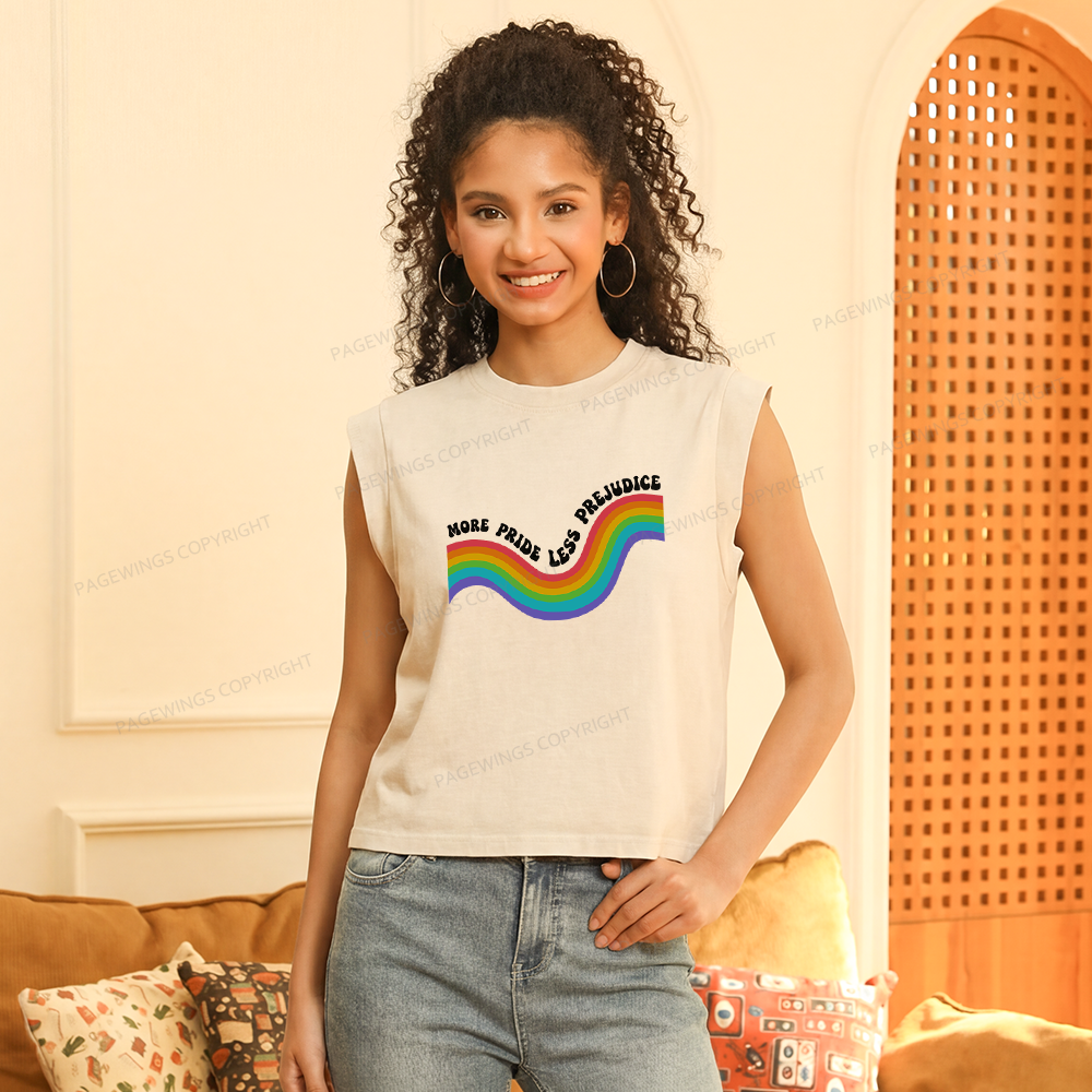 Pagewings More Pride Less Prejudice Women's Washed Tank Top