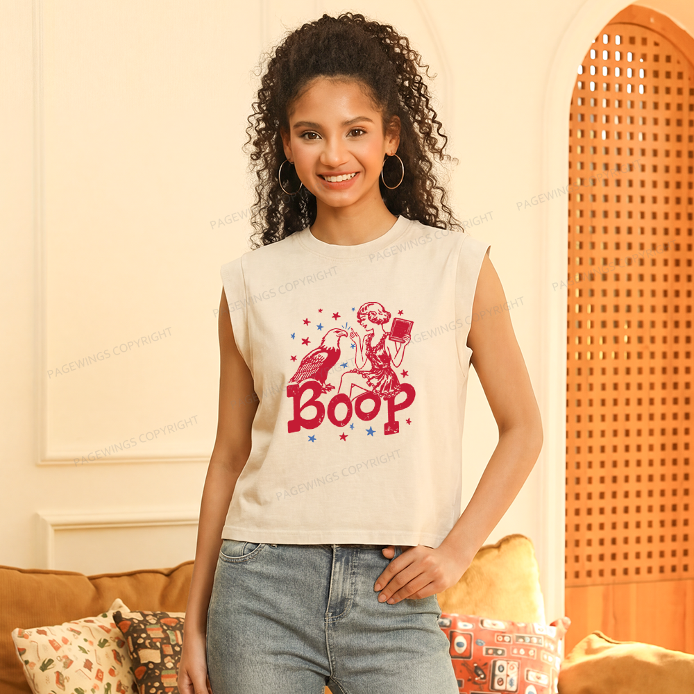 Pagewings Eagle Boop Women's Washed Tank Top
