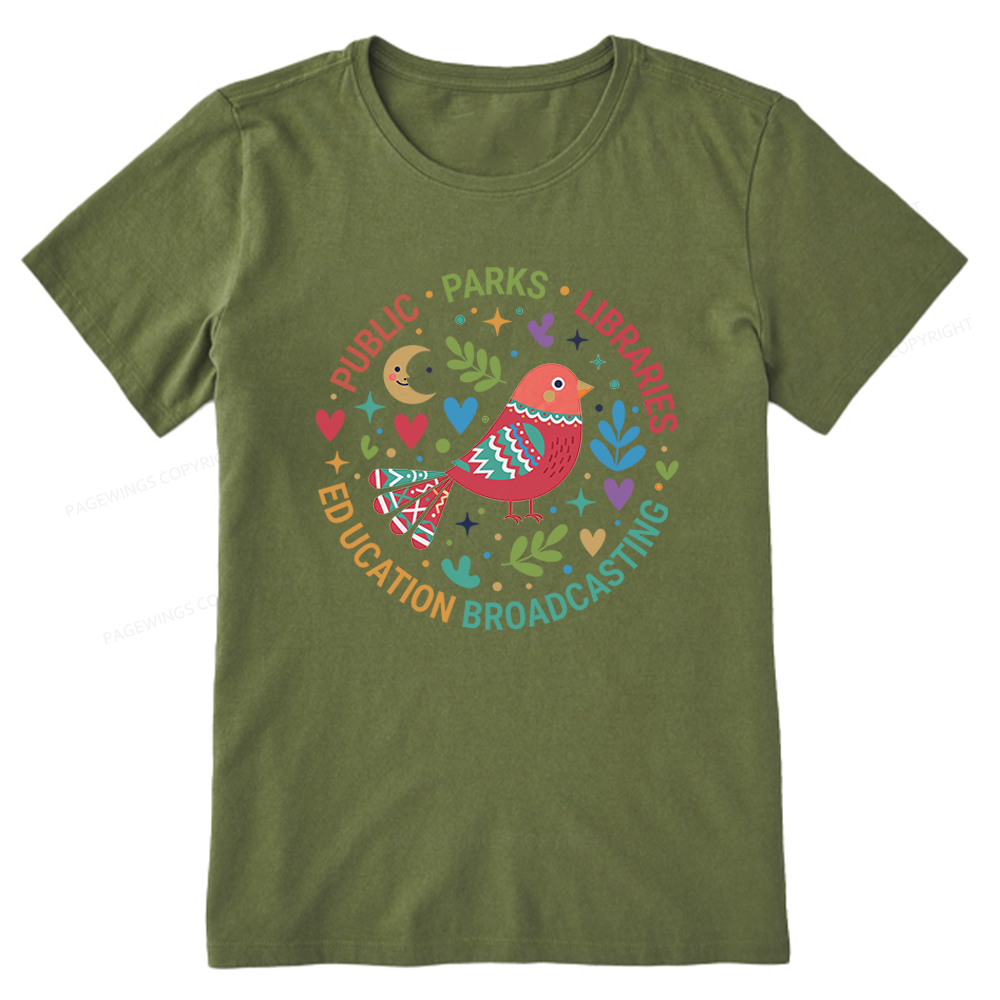 Pagewings Public Parks Libraries Education Unisex Classic T-shirt
