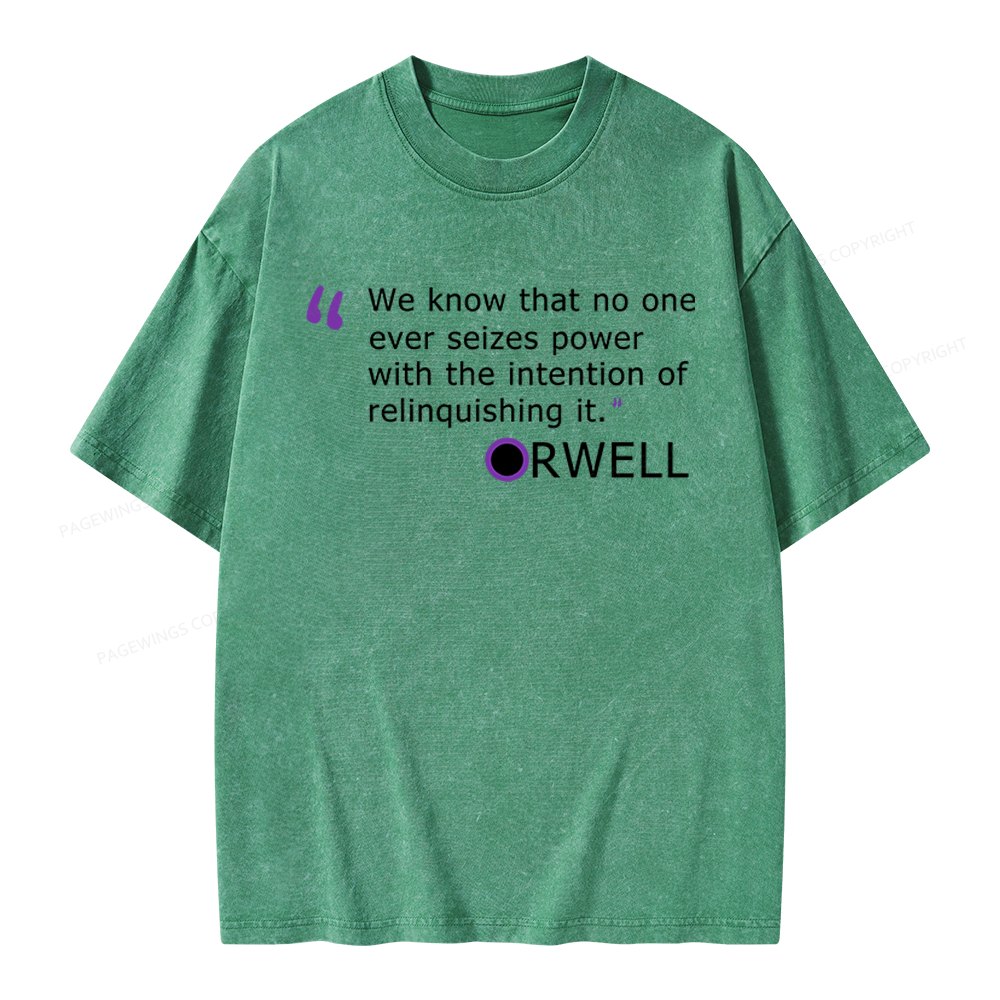 Pagewings Dystopia Quote Unisex Washed T-shirt