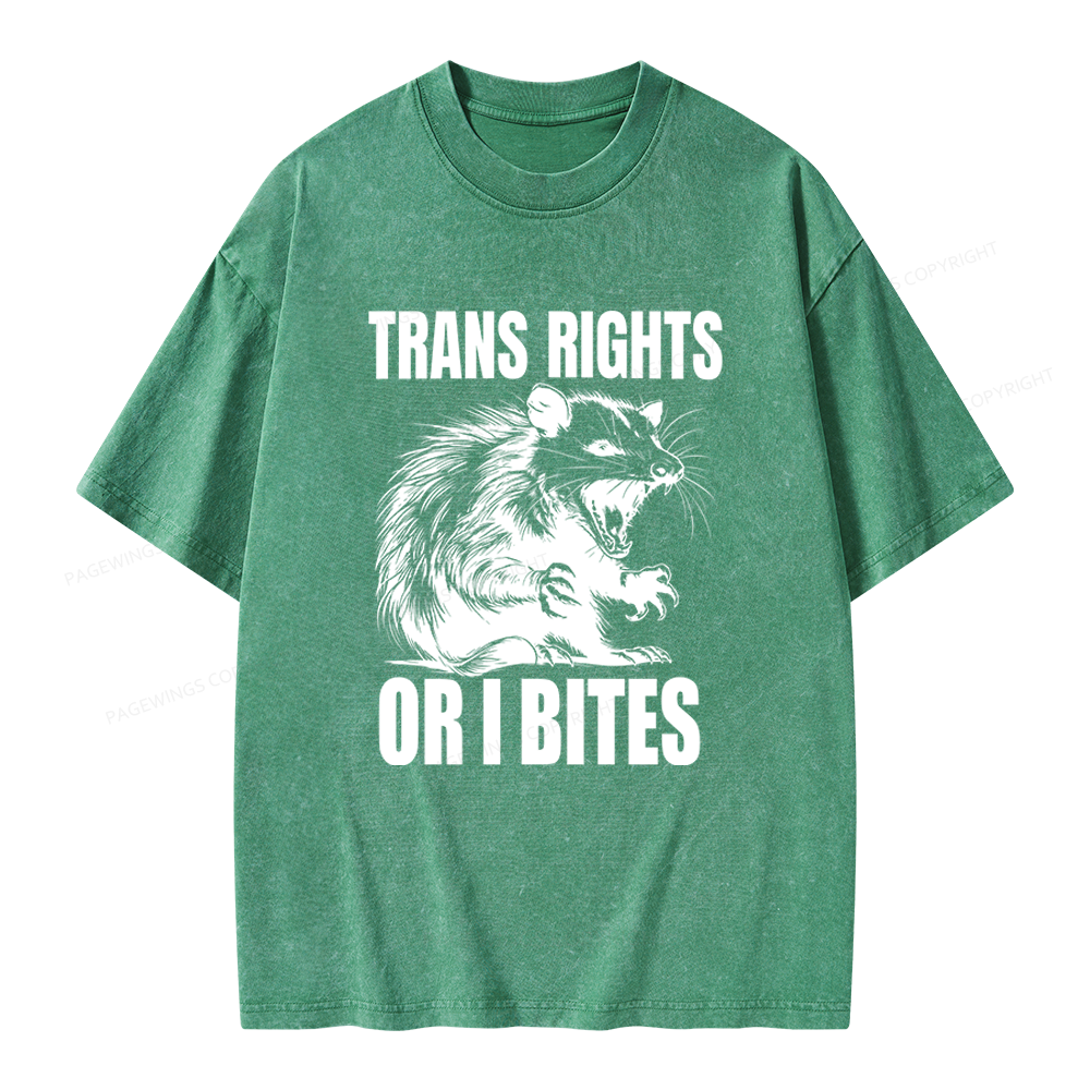 Pagewings Trans Rights Unisex Washed T-shirt