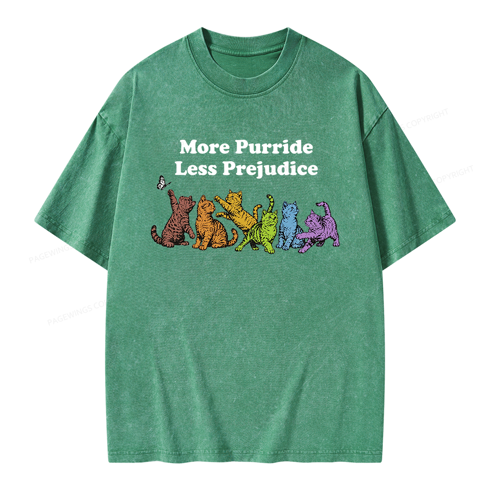 Pagewings More Purride Less Prejudice Unisex Washed T-shirt