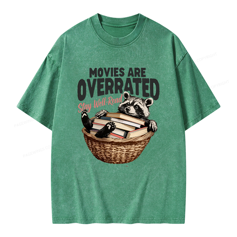 Pagewings Stay Well-Read Unisex Washed T-shirt