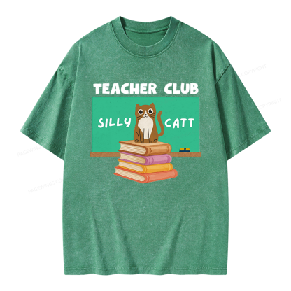 Pagewings Teacher Club Unisex Washed T-shirt