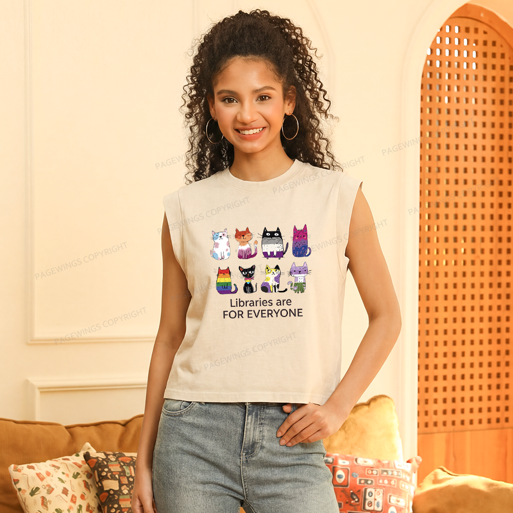 Pagewings LGBTQ Pride Cats Women's Washed Tank Top