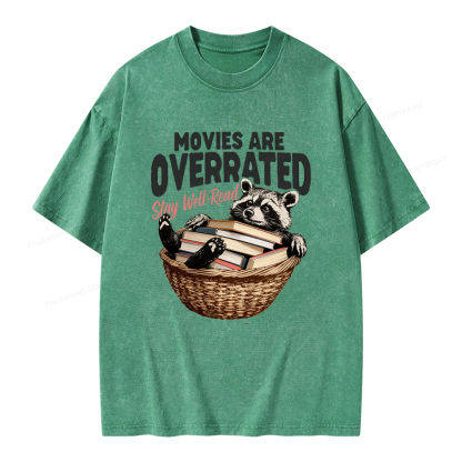 Pagewings Stay Well-Read Unisex Washed T-shirt