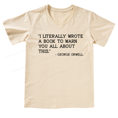 Pagewings I Literally Wrote A Book To Warn V-neck T-shirt