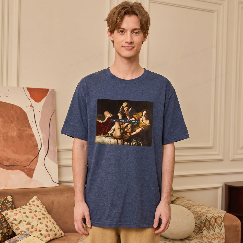 Pagewings Soft Girls Will Be Girls Unisex Heather T-Shirt