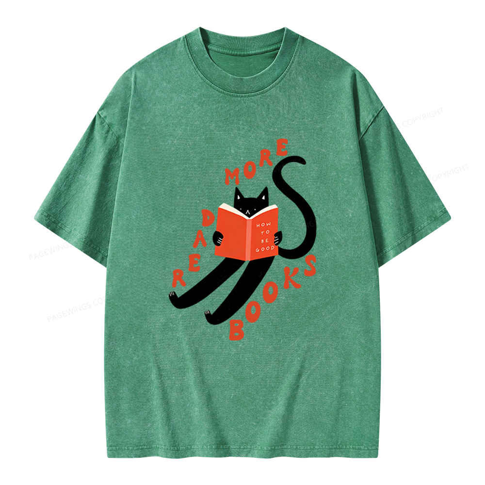 Pagewings Read More Books Unisex Washed T-shirt