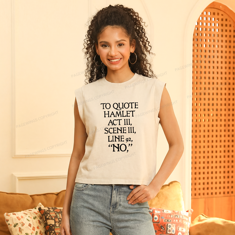 Pagewings To Quote Hamlet Women's Washed Tank Top