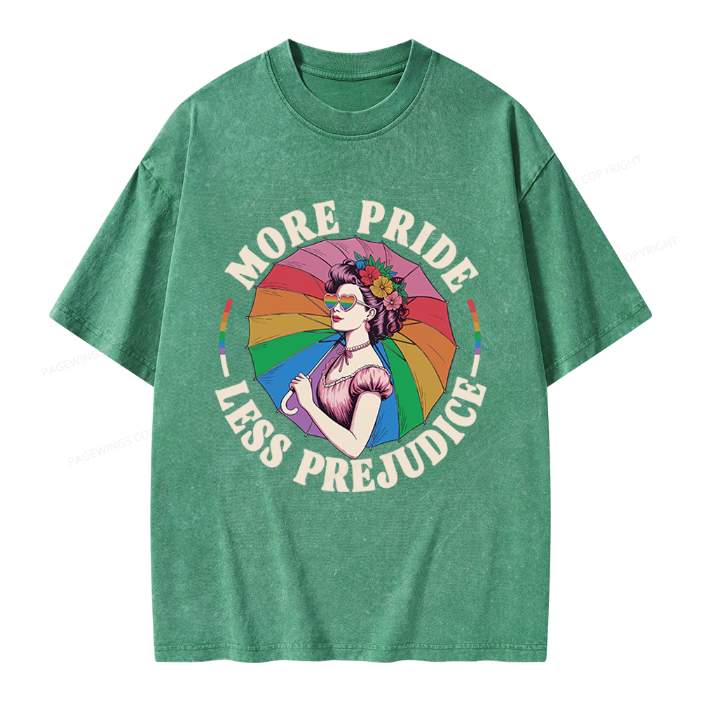 Pagewings More Pride Less Prejudice Unisex Washed T-shirt