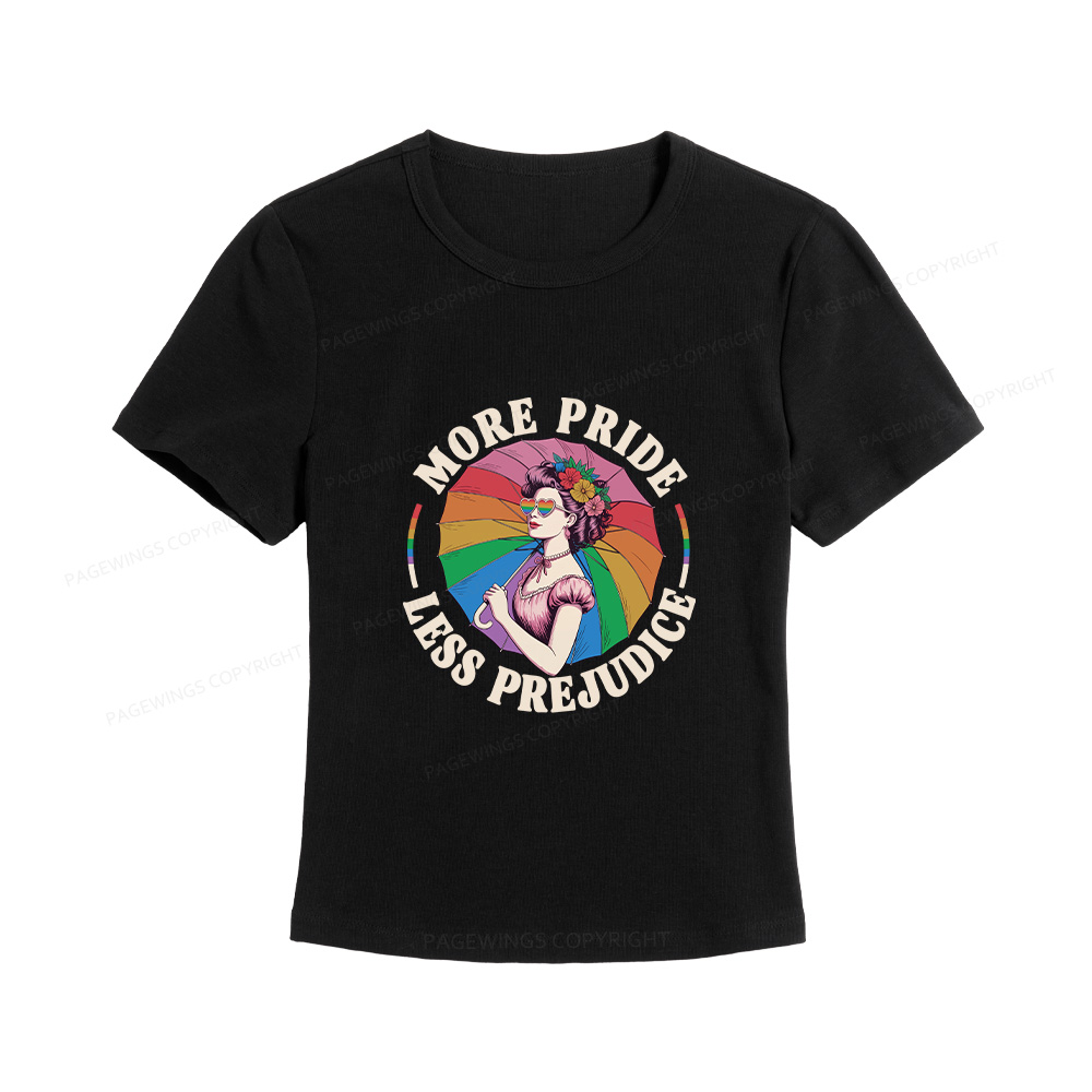 Pagewings More Pride Less Prejudice Women's Baby Tee