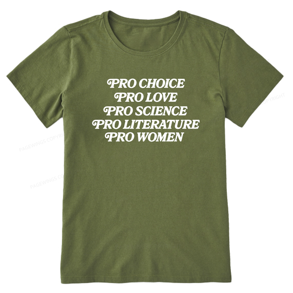 Pagewings Pro Choice Love Science Literature Unisex Classic T-shirt